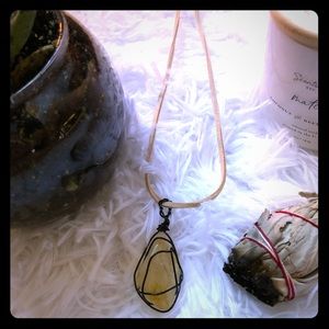 🌙 handmade wire-wrapped crystal necklace 🌙